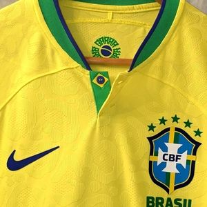 Soccer,Brazil 22/23 Nike Vapor Match Soccer Jersey Size Medium (DN0618-740)